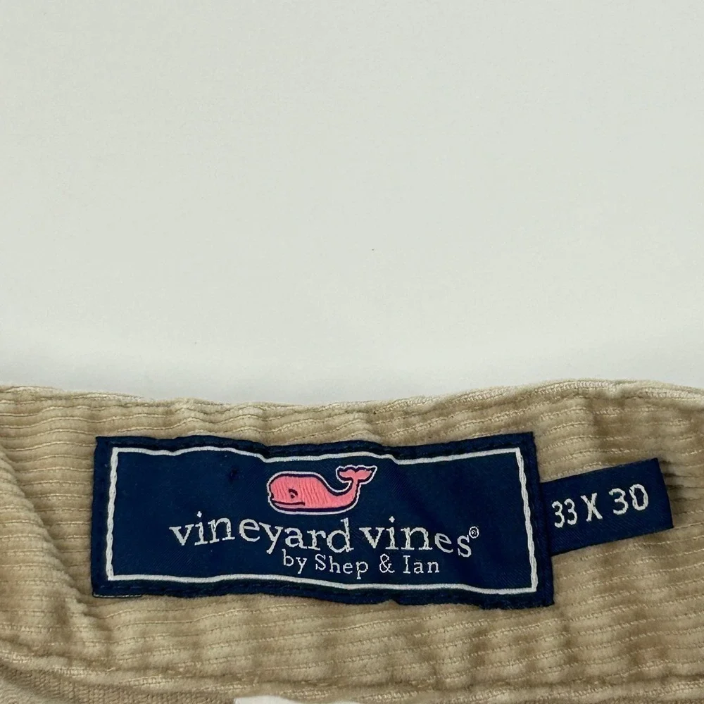 Vineyard Vines 5 Pocket Corduroy Pants Mens 33x30 (Act 31x28) Beige Straight Leg